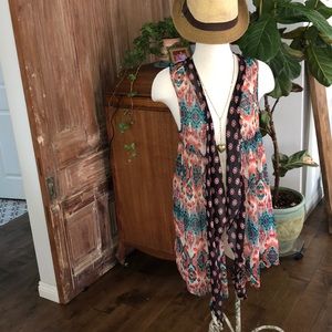 Boho sheer cardigan.